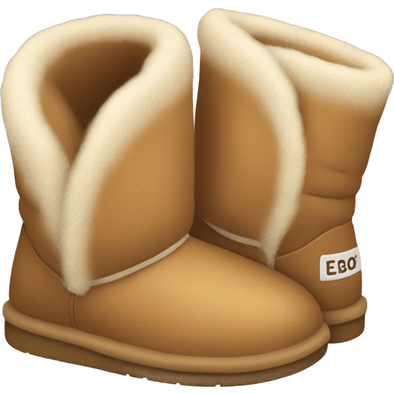 Light brown pair of slipper uggs emoji