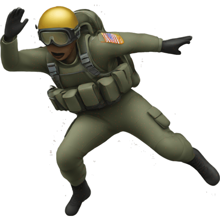 soldier diving emoji