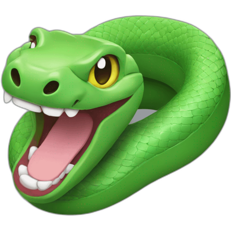 laughing green snake emoji