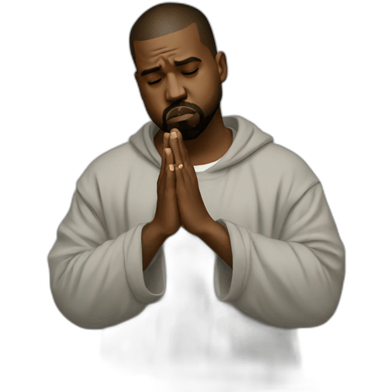 kanye praying emoji