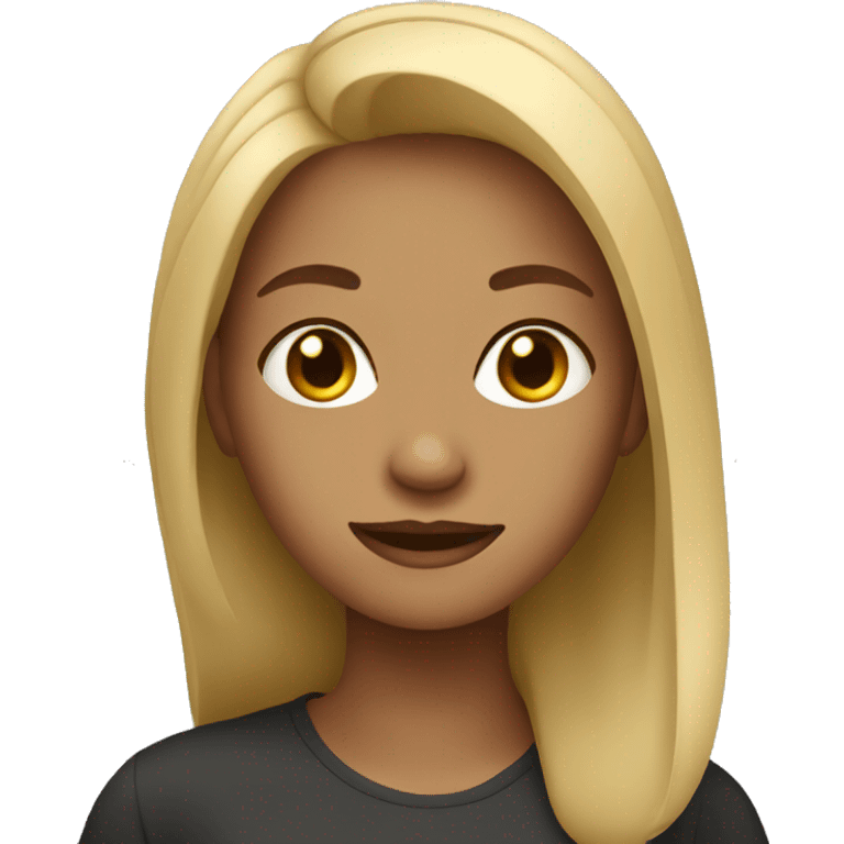 dark blonde girl emoji