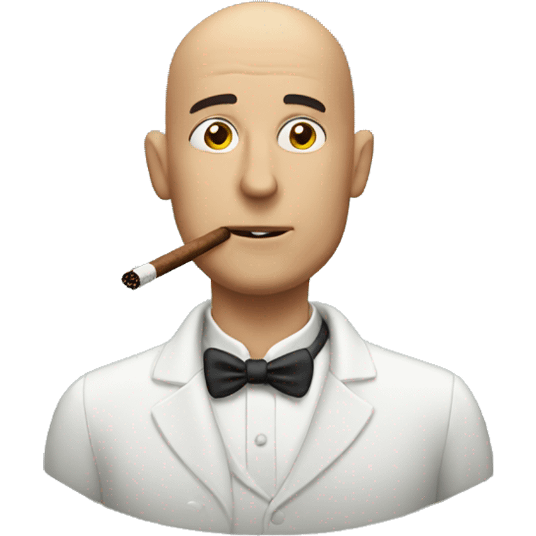 bald man smoking cigar emoji