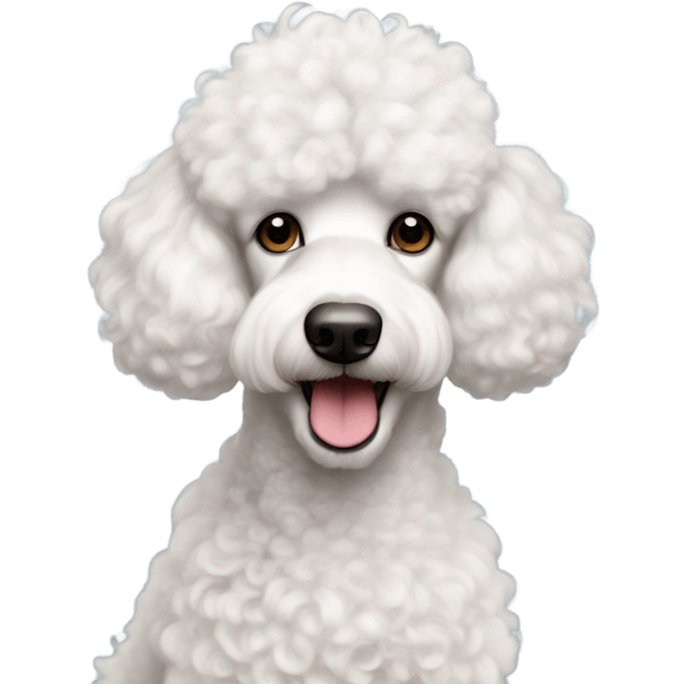 White male poodle  emoji