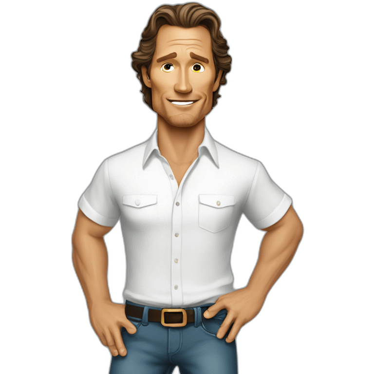 matthew mcconaughey cartoon wearing shirt emoji