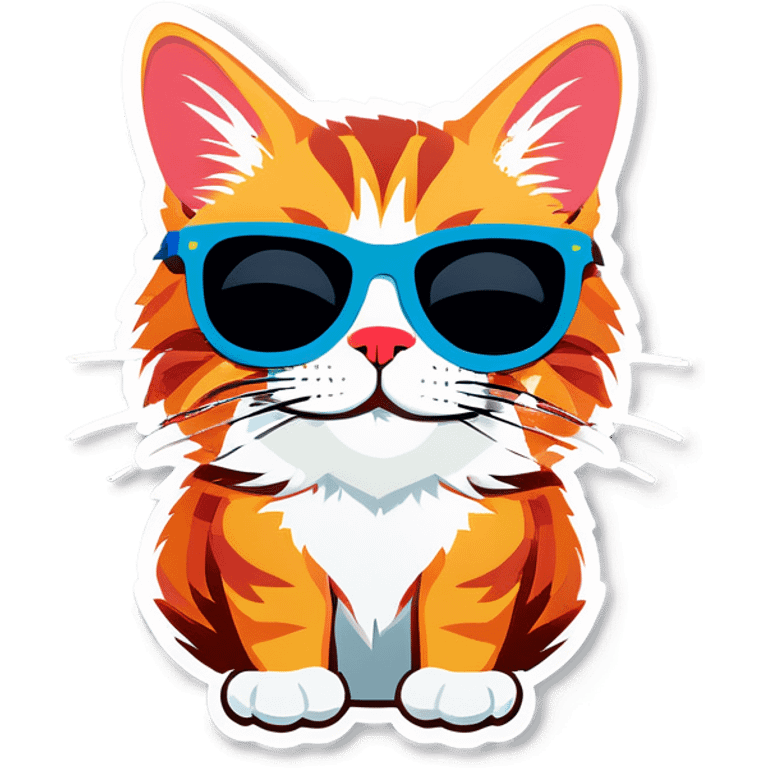 Cat with sunglasses emoji