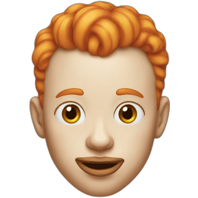 ginger clown shaved emoji