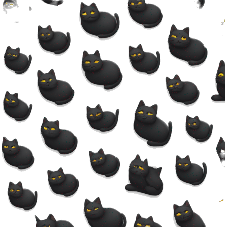 Black Cat Sleeping emoji