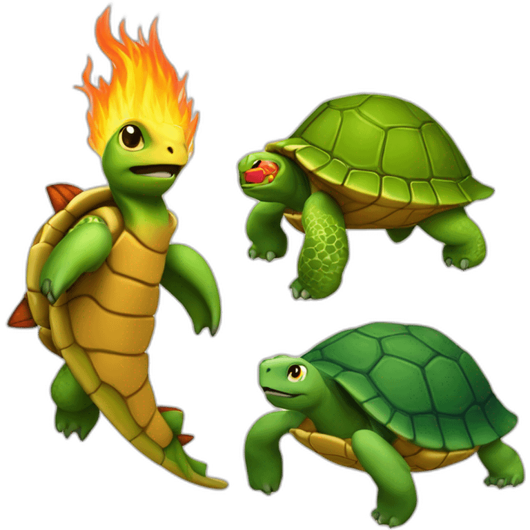 Arme à feu et tortue emoji