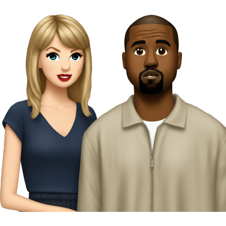 taylor swift with kanye west  emoji