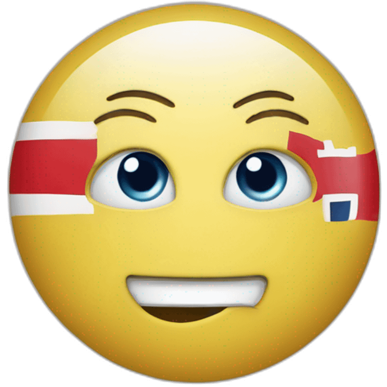 smiling face with norwegian flag as eyes emoji