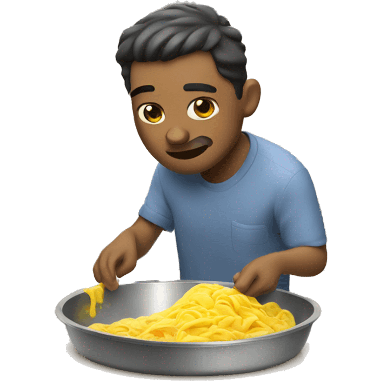 Chico lavando los platos  emoji