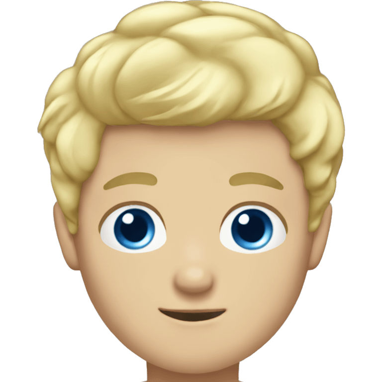 Blonde hair blue eyes boy emoji