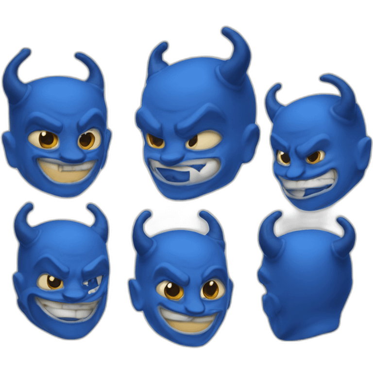 Blue devil emoji