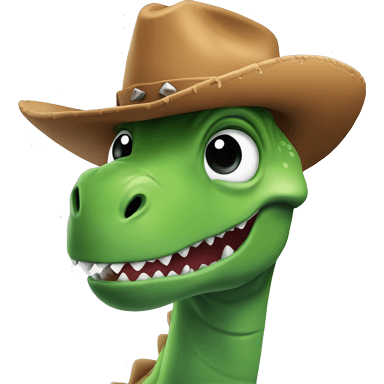 dinosaur with cowboy hat emoji