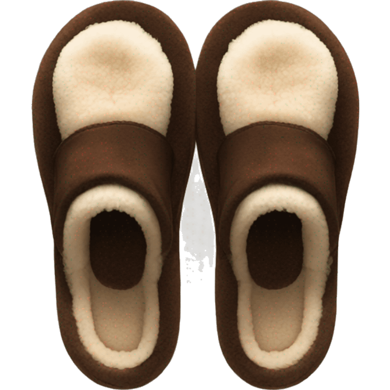 ugg slippers dark brown  emoji