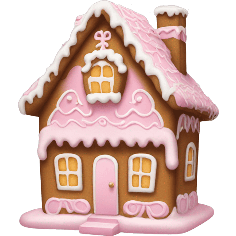 light pink gingerbread house emoji