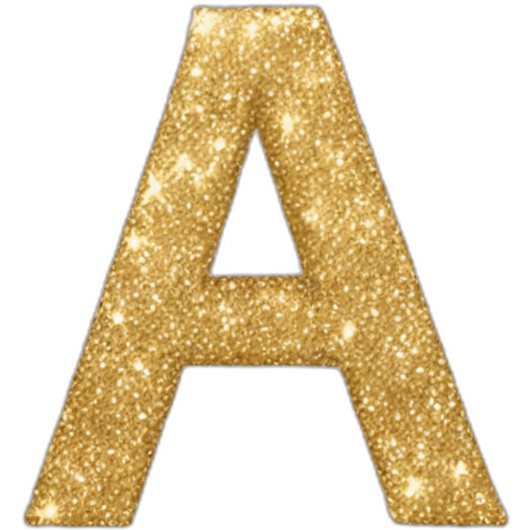 Glitter letter A emoji