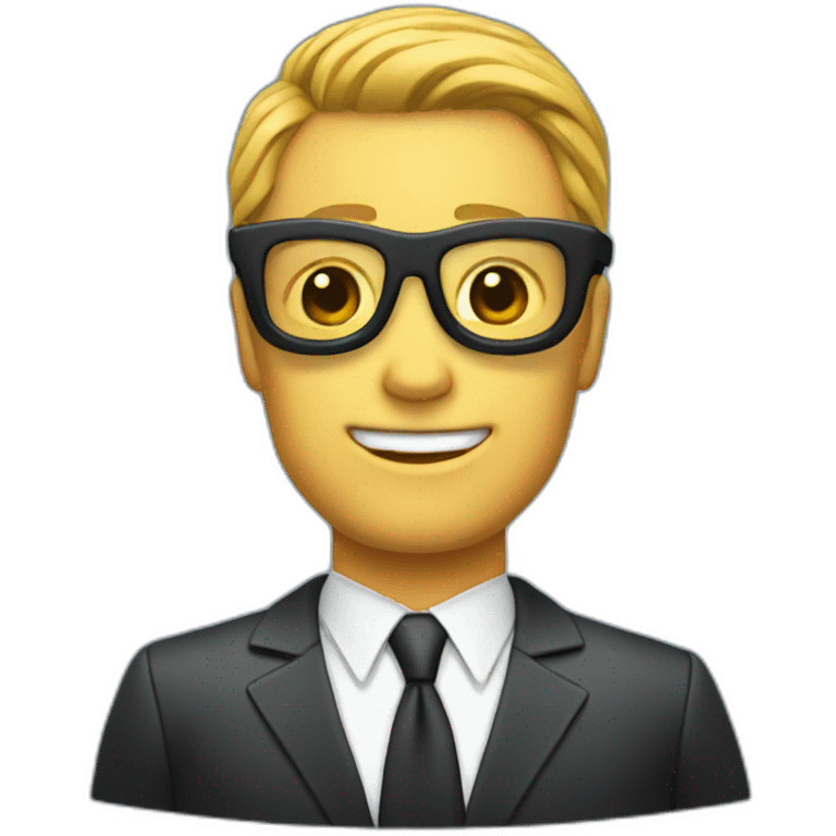 Lawyer suit wears snorkel fins emoji