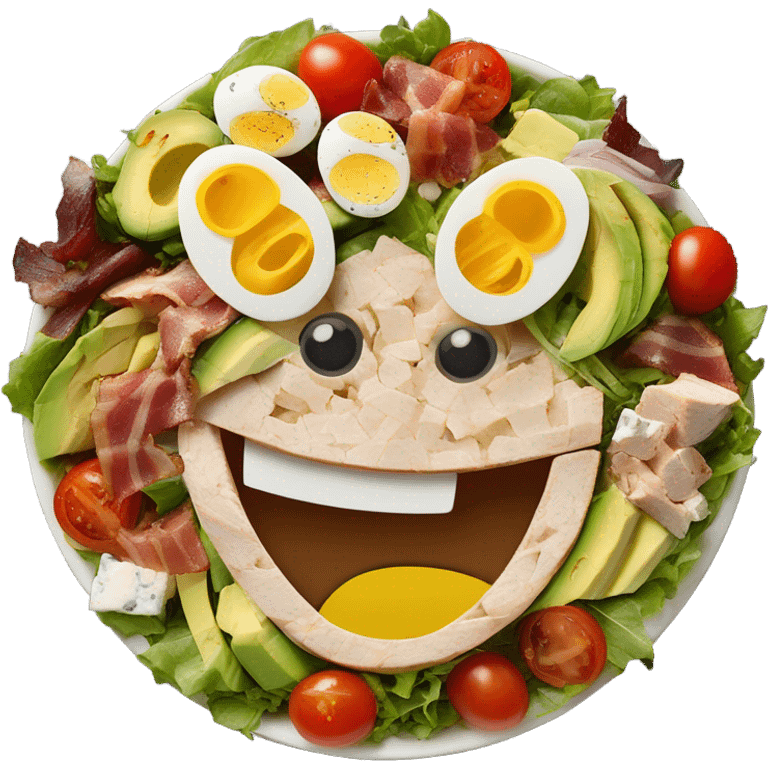 Cobb salad yummy face emoji