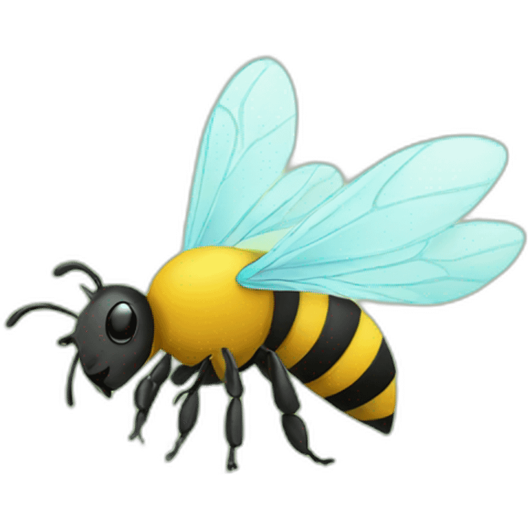 bee on flower of clover emoji