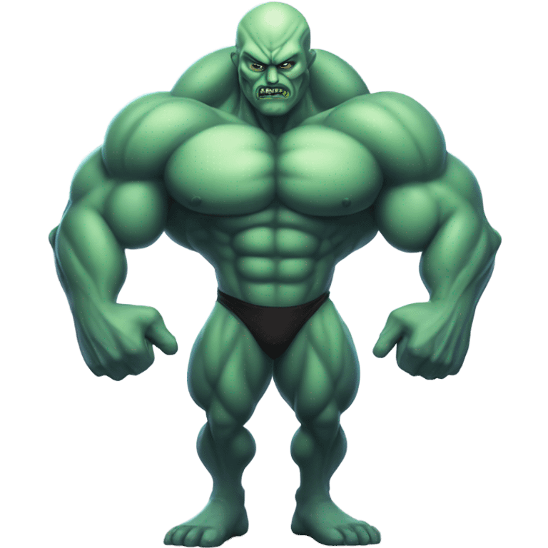 Alien with big muscles  emoji