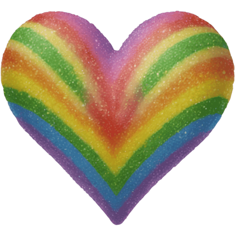 Rainbow love heart  emoji