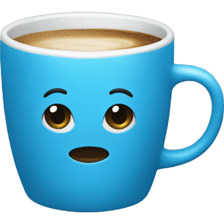 Coffee cup blue emoji