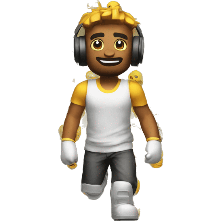 Gamer jugando roblox emoji