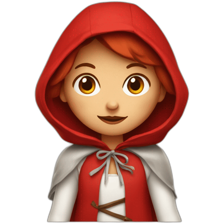 Little Red Riding Hood looks straight emoji