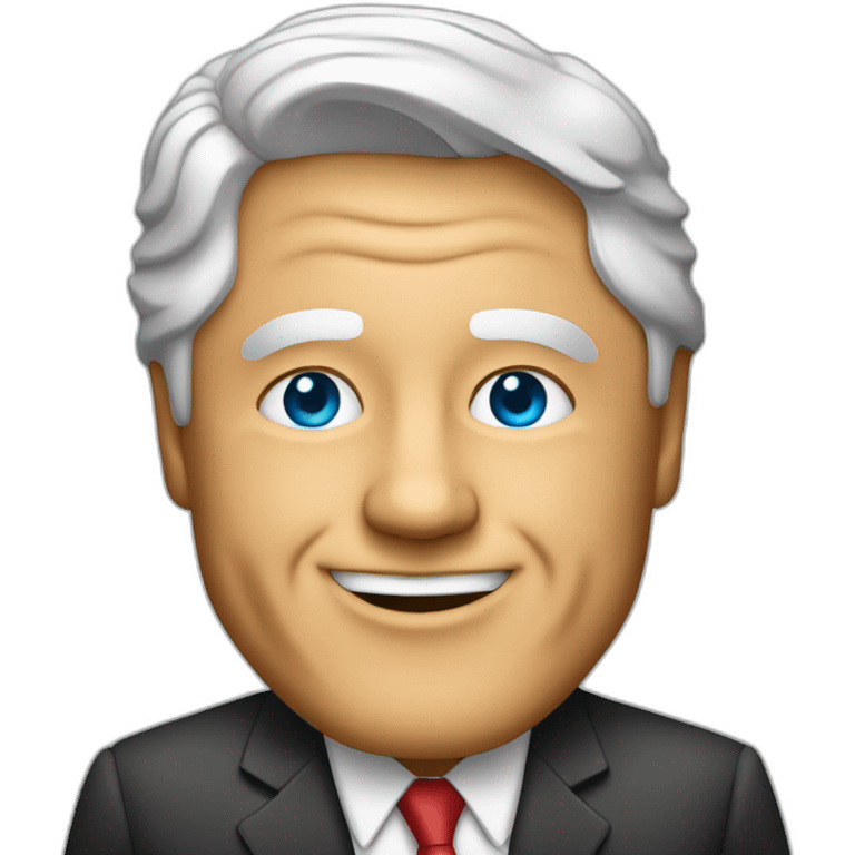 bill clinton with rainbow flag emoji