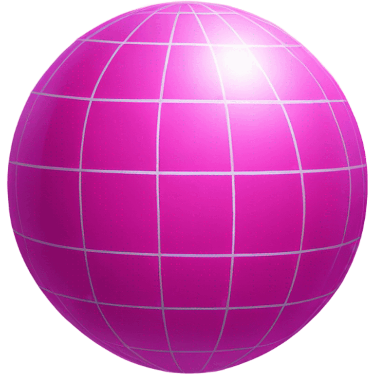 Pink disco globe emoji