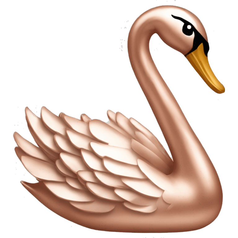 Rose gold swan emoji