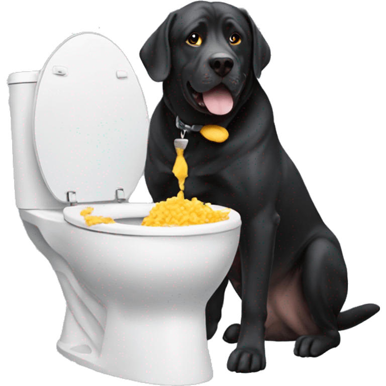 Big fat dog eating skibidi toilet  emoji