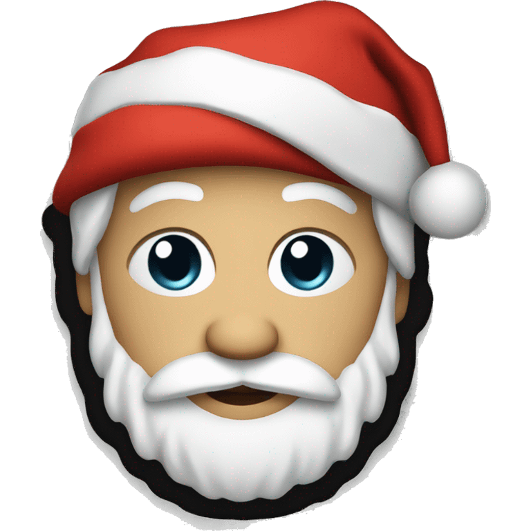 Santa with a black hat emoji