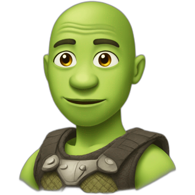 Shreck with a buzz cut emoji