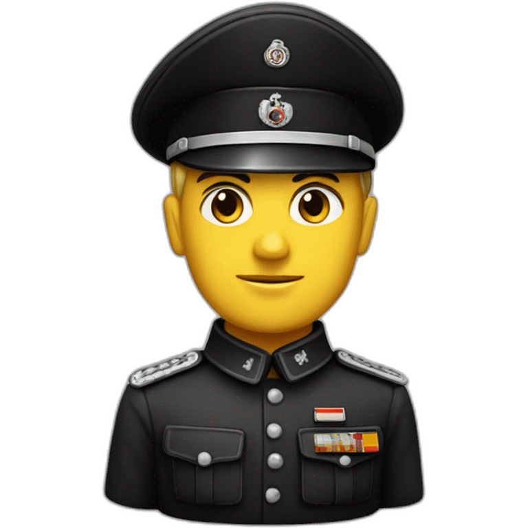 german fascist with black uniform from 1940 emoji