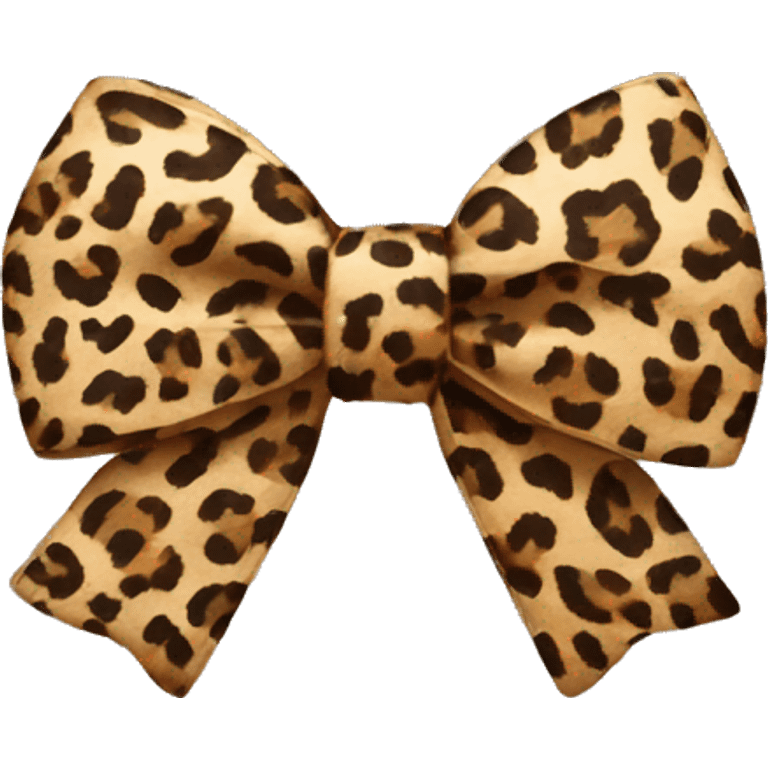 Leopard print bow emoji