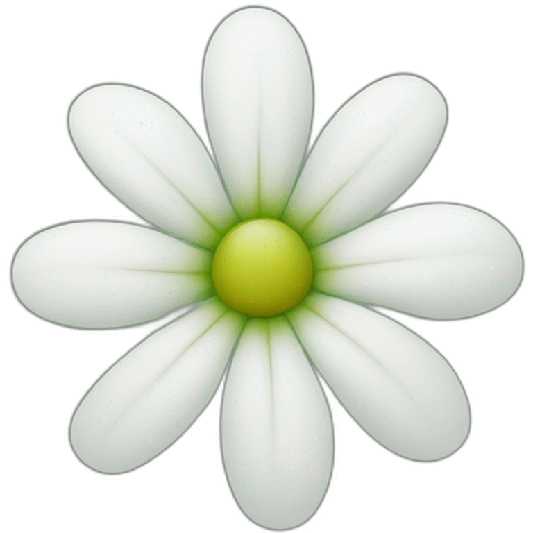 White flower round emoji