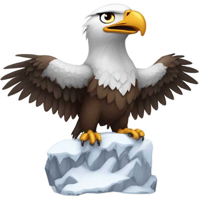 Eagle in snow emoji