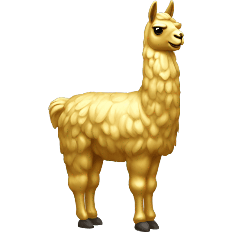 Golden llama statue emoji