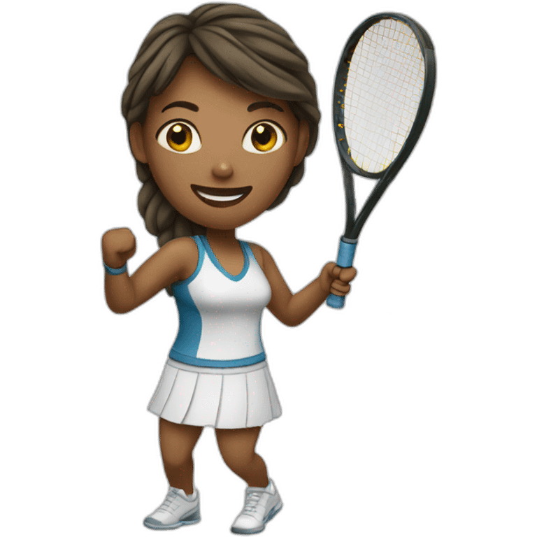 Draw woman playing tennis emoji