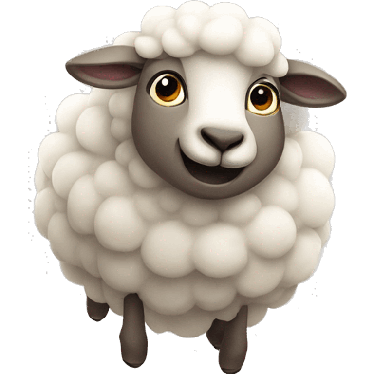 Cute sheep spinning  emoji