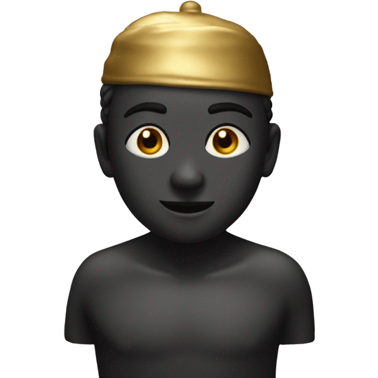 Black soap with gold cap emoji