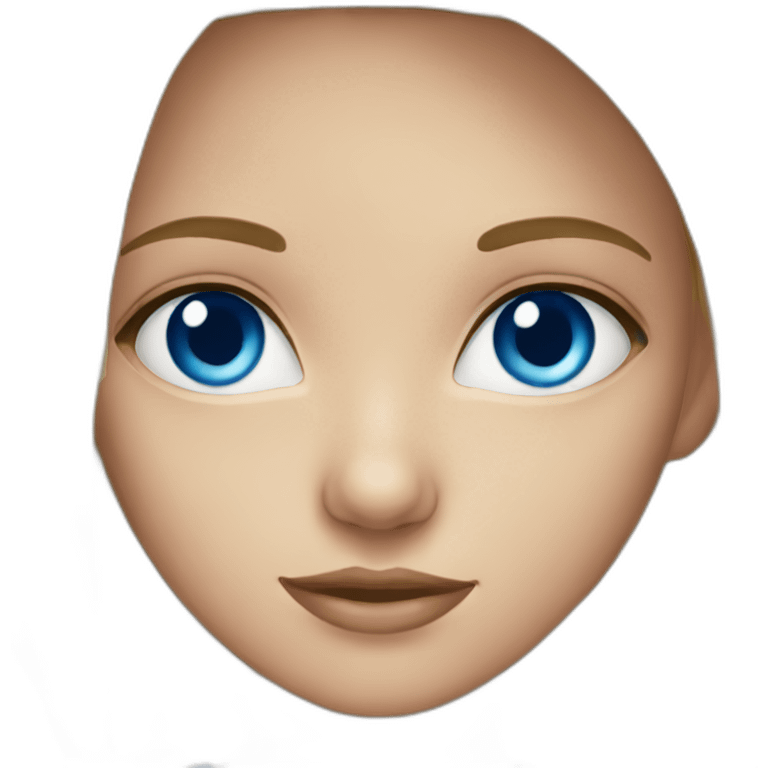 blue eyes girl emoji