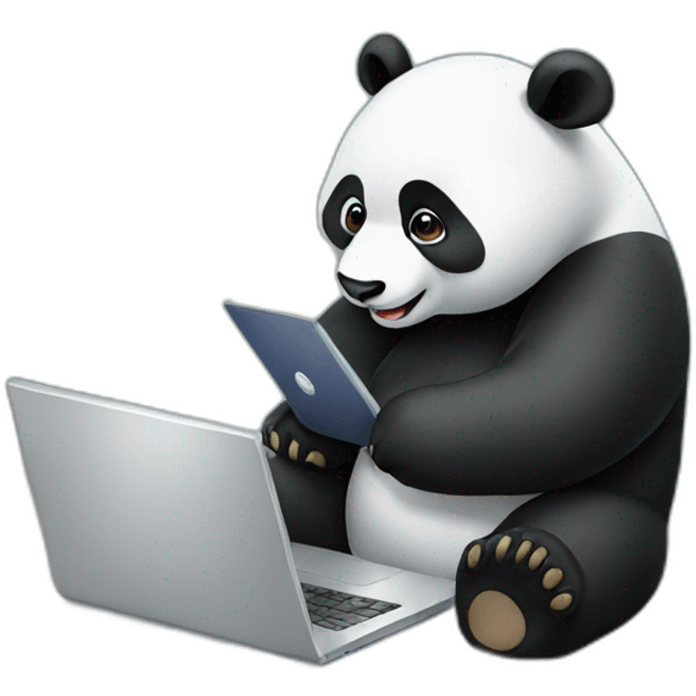 a panda with a laptop emoji