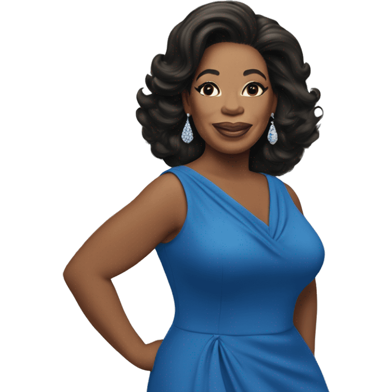 Oprah Winfrey blue dress emoji