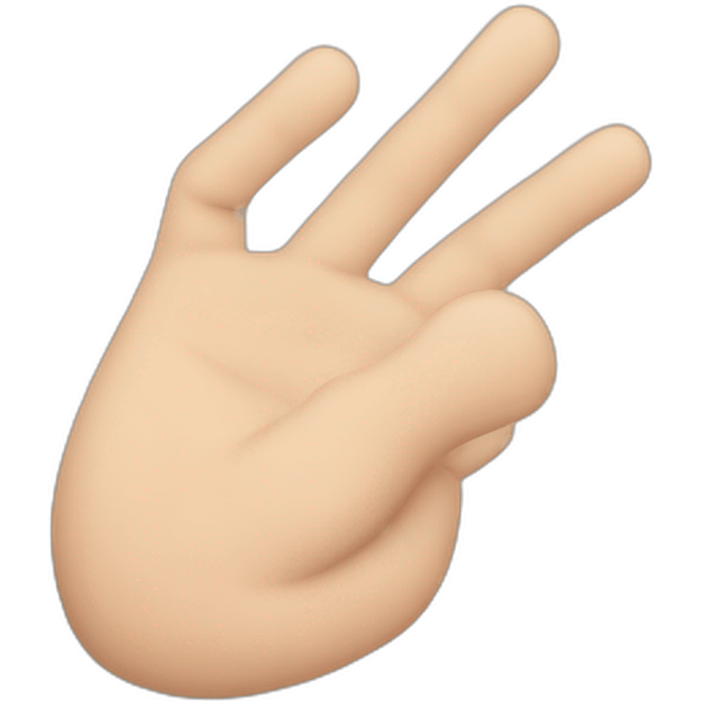 Palm of one hand open except for the middle finger, which is extended outwards emoji