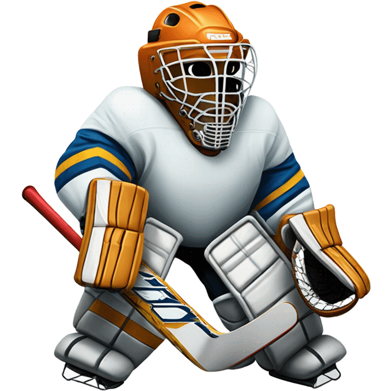 Ice hockey goalie emoji