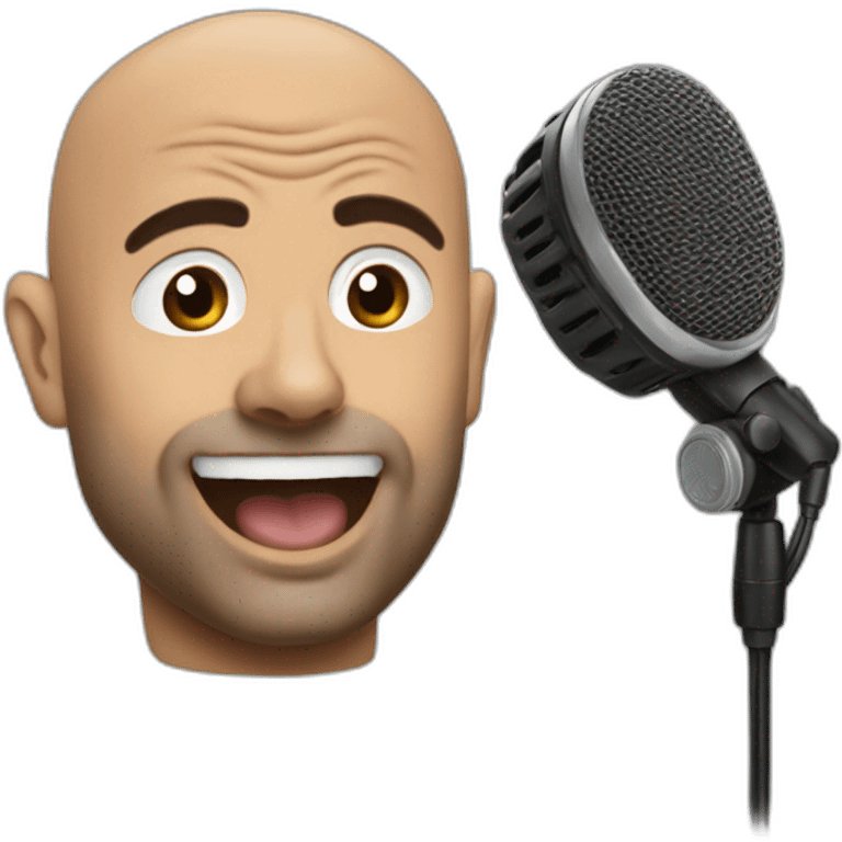 Joe Rogan podcast with a microphone emoji