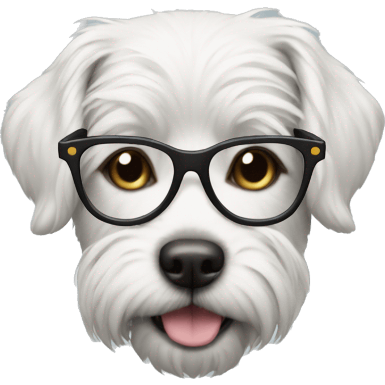 Dog with glasses  emoji